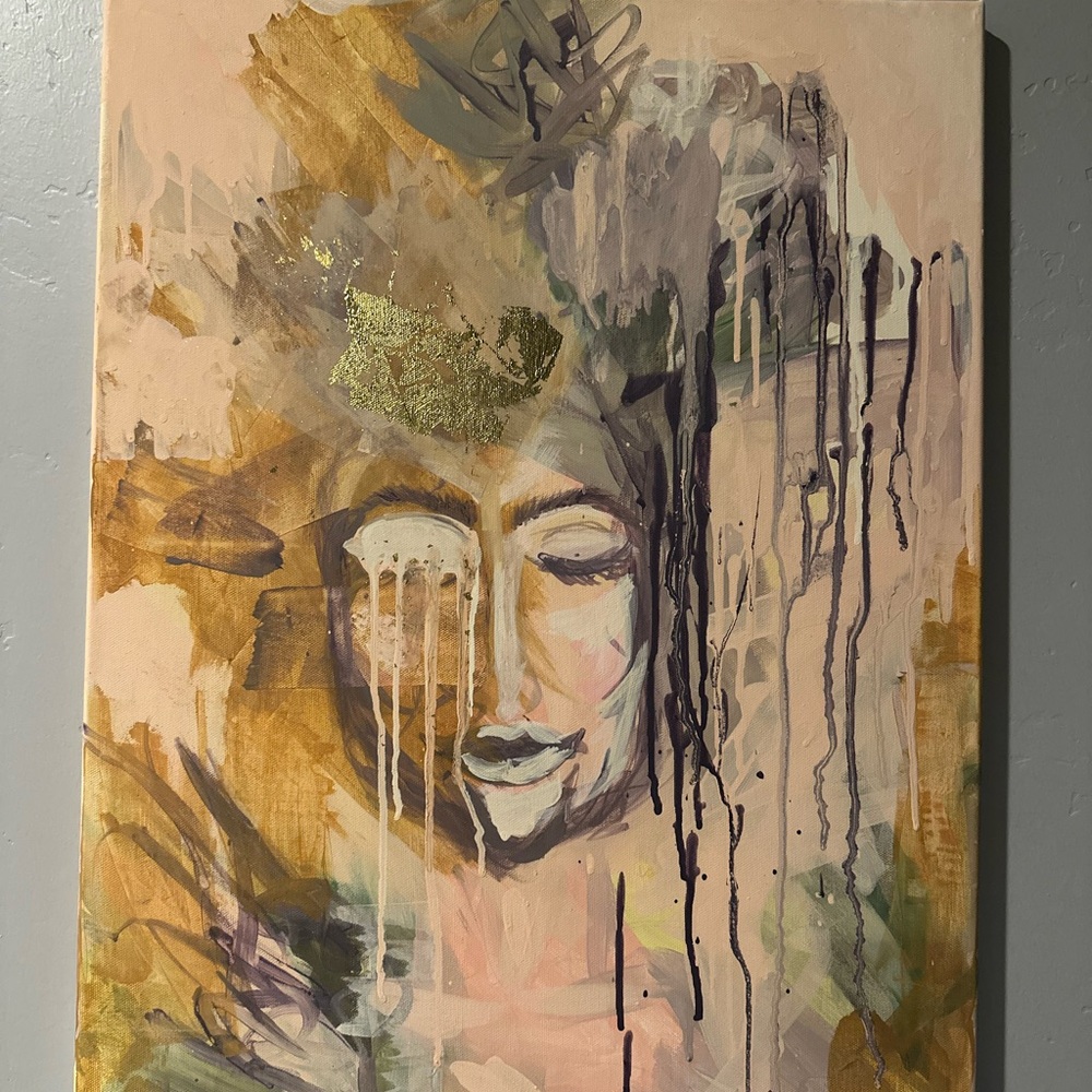 Abstract Art foiled Canvas decor - Picture 4 of 5